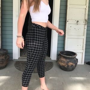 Striped black and white pants